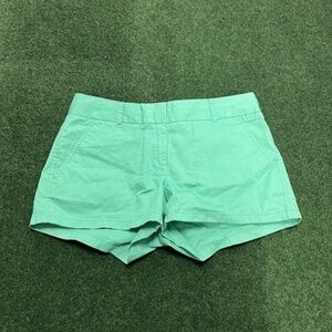 J. Crew Chino Shorts, Aqua Green, Size 6